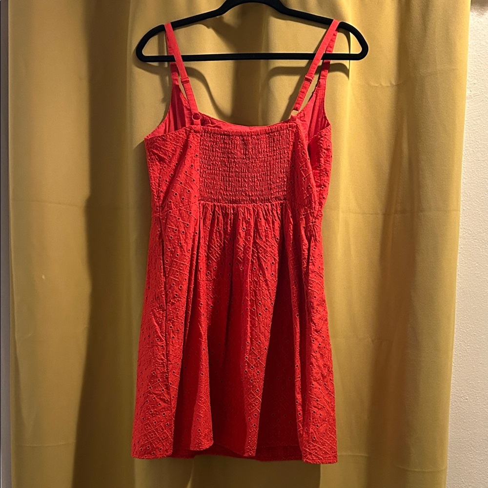 Old Navy Coral Red Textured Sundress - Picture 3 of 5